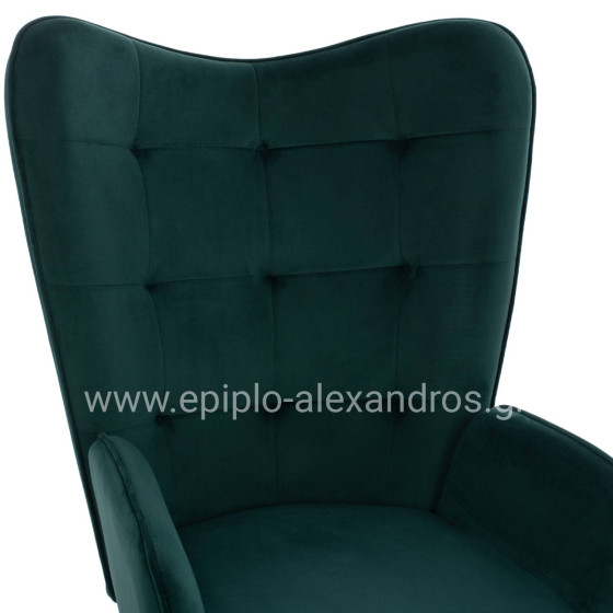 HM8918.03 armchair CRAWLEY, footstool, cypress green velvet