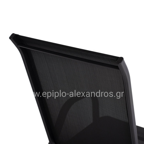 ΠΟΛΥΘΡΟΝΑ ΕΞ.ΧΩΡΟΥ LEON HM5000.03 ΜΕΤΑΛΛΙΚΗ ΜΑΥΡΟ ΜΕ TEXTILENE ΜΑΥΡΟ 55x77x95Υεκ