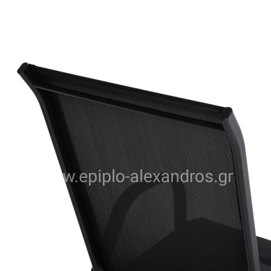 ΠΟΛΥΘΡΟΝΑ ΕΞ.ΧΩΡΟΥ LEON HM5000.03 ΜΕΤΑΛΛΙΚΗ ΜΑΥΡΟ ΜΕ TEXTILENE ΜΑΥΡΟ 55x77x95Υεκ