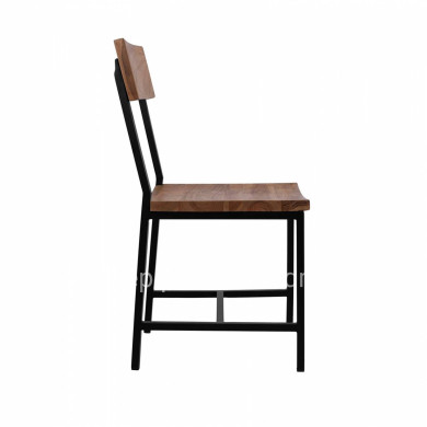 ΚΑΡΕΚΛΑ ΑΠΟ ΜΕΤΑΛΛΟ ΚΑΙ ΜΑΣΙΦ ΞΥΛΟ ΑΚΑΚΙΑΣ ΦΥΣΙΚΟ 45,5x43,5x85,5Υεκ.HM8179.11