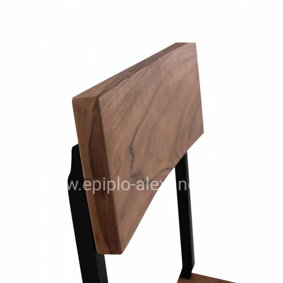 ΚΑΡΕΚΛΑ ΑΠΟ ΜΕΤΑΛΛΟ ΚΑΙ ΜΑΣΙΦ ΞΥΛΟ ΑΚΑΚΙΑΣ ΦΥΣΙΚΟ 45,5x43,5x85,5Υεκ.HM8179.11