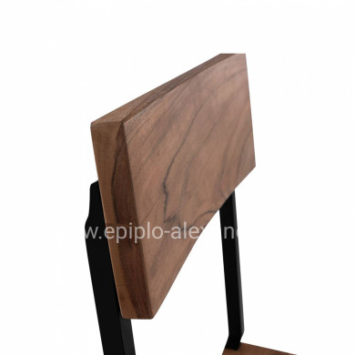 ΚΑΡΕΚΛΑ ΑΠΟ ΜΕΤΑΛΛΟ ΚΑΙ ΜΑΣΙΦ ΞΥΛΟ ΑΚΑΚΙΑΣ ΦΥΣΙΚΟ 45,5x43,5x85,5Υεκ.HM8179.11