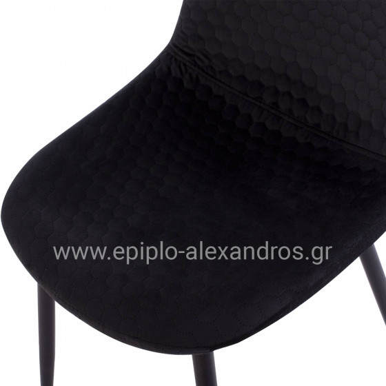 ΚΑΡΕΚΛΑ LUCILLE HM8552.04 ΑΠΟ ΒΕΛΟΥΔΟ ΜΑΥΡΟ ΜΕ ΜΕΤΑΛΛΙΚΟ ΣΚΕΛΕΤΟ 45X56X81Υ εκ.