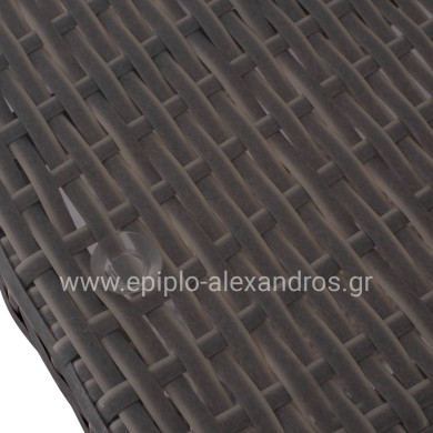 ΤΡΑΠΕΖΙ ΜΕΤΑΛΛΙΚΟ MINSK RATTAN ΓΚΡΙ HM5507.01 150x90x75Υ εκ.