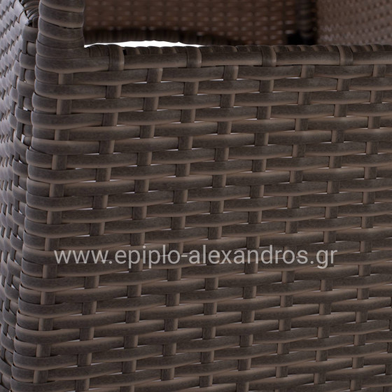 ΤΡΑΠΕΖΙ ΜΕΤΑΛΛΙΚΟ MINSK RATTAN ΓΚΡΙ HM5507.01 150x90x75Υ εκ.