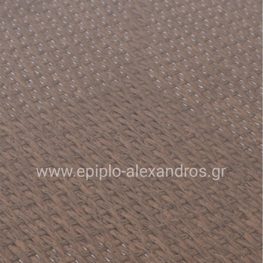 ΤΡΑΠΕΖΙ ΜΕΤΑΛΛΙΚΟ MILITARY RATTAN ΜΠΕΖ ΚΑΦΕ HM5141.32 120x70x75Υ εκ.