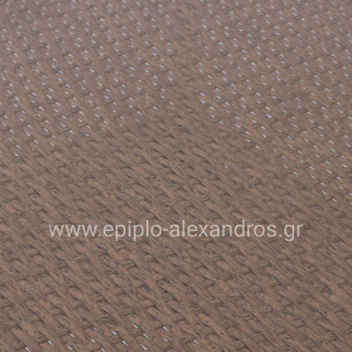 ΤΡΑΠΕΖΙ ΜΕΤΑΛΛΙΚΟ MILITARY RATTAN ΜΠΕΖ ΚΑΦΕ HM5141.32 120x70x75Υ εκ.