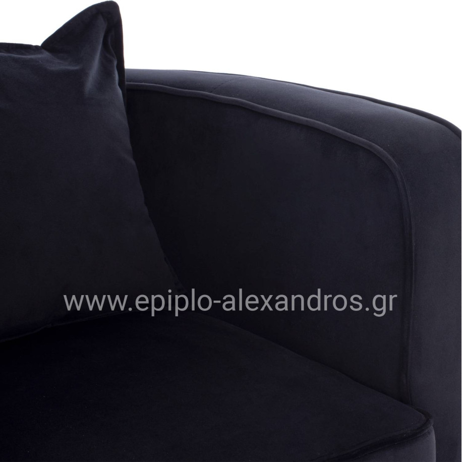 TIANA ARMCHAIR WITH GOLD METAL FRAME AND LOW BACK IN A SEMI-CIRCULAR ARRANGEMENT HM8738.04