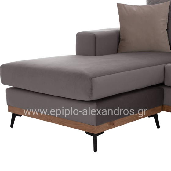 PORTOFINO corner sofa, grey, high leg