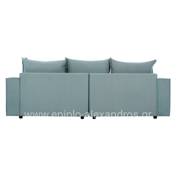 Corner Sofa “MONZA”, interchangeable, 3 pcs, pistachio green, stain-resistant, water-repellent