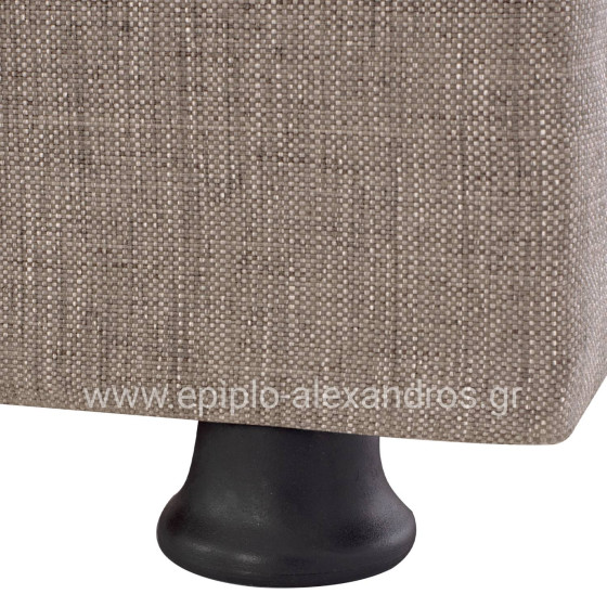 Hm3239.04 ANDRI three-seater sofa-bed, beige fabric, short legs, without arms