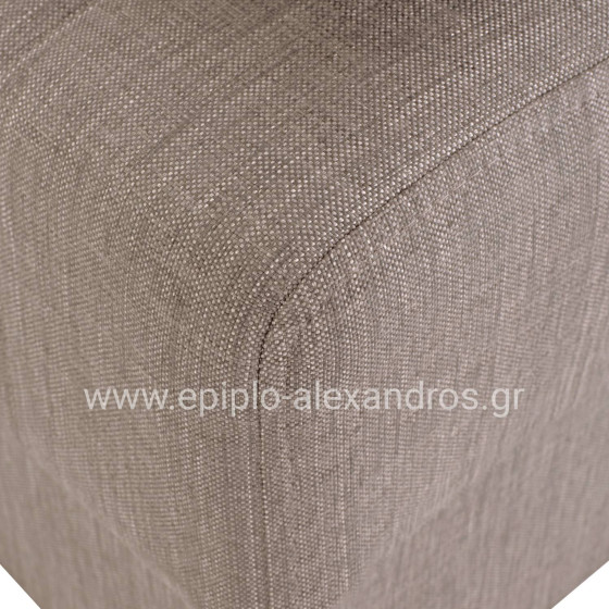 Hm3239.04 ANDRI three-seater sofa-bed, beige fabric, short legs, without arms