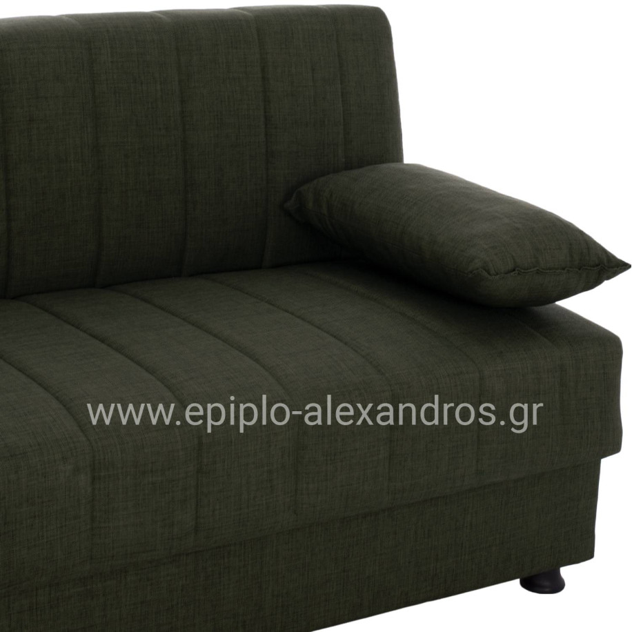 Hm3239.05 ANDRI three-seater sofa-bed, cypress green fabric