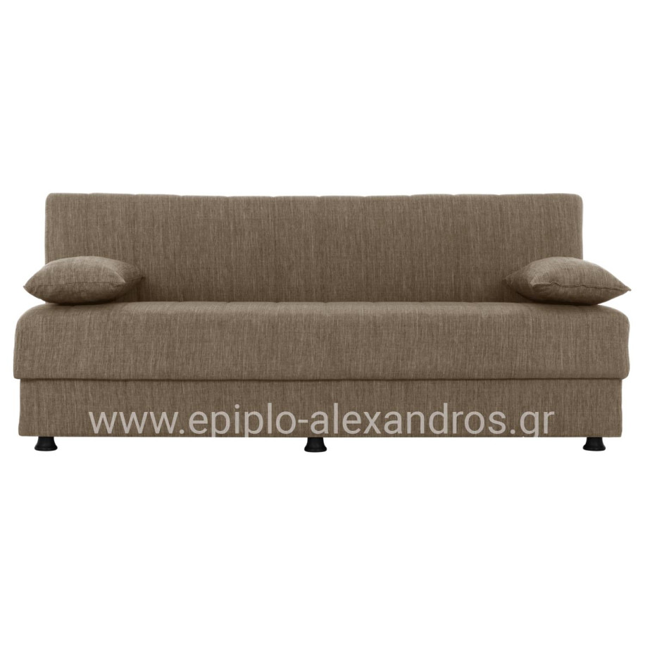 Hm3239.02 ANDRI three-seater sofa-bed, brown fabric
