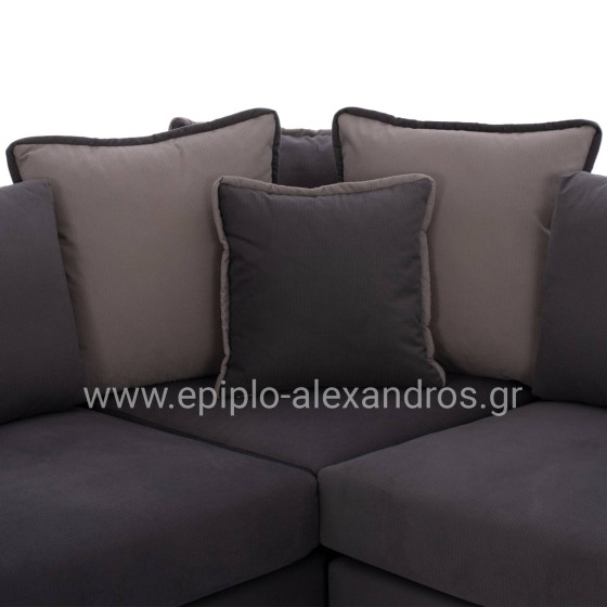ΚΑΝΑΠΕΣ ΑΡΙΣΤΕΡΗ ΓΩΝΙΑ HOME ΥΦΑΣΜΑ ΑΛΕΚΙΑΣΤΟ ΓΚΡΙ 270x225x90Υεκ. HM3255.01L
