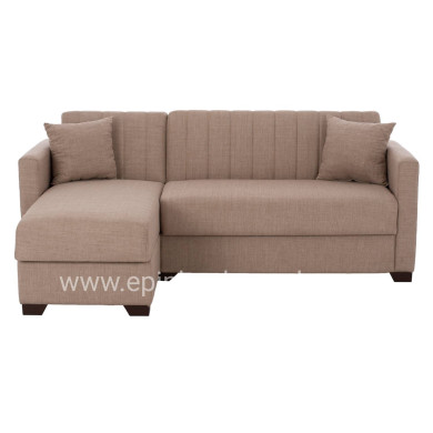 HM3244.04 corner sofa-bed, reversible, 200x133x77Ηcm, beige
