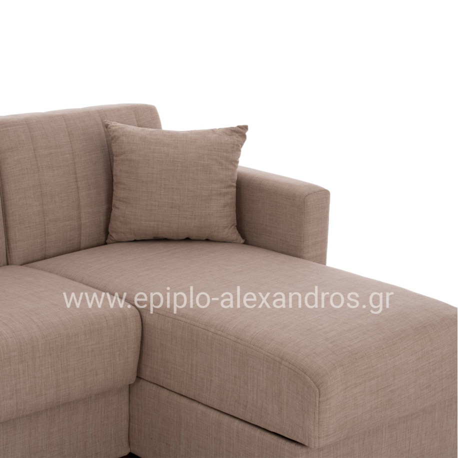 HM3244.04 corner sofa-bed, reversible, 200x133x77Ηcm, beige