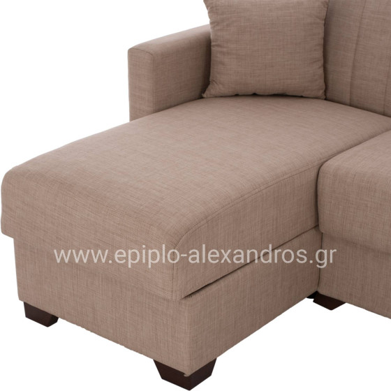 HM3244.04 corner sofa-bed, reversible, 200x133x77Ηcm, beige