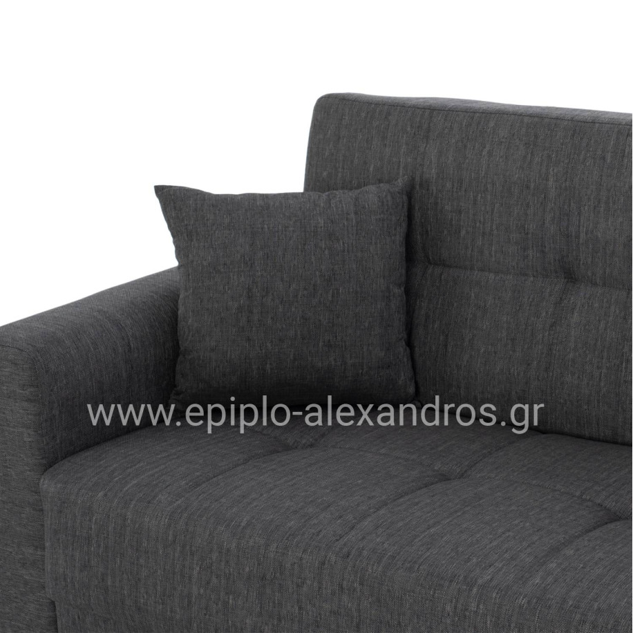 HM3243.03 2-SEATER SOFA-BED, TALL BACK, GREY, 160x84x88cm