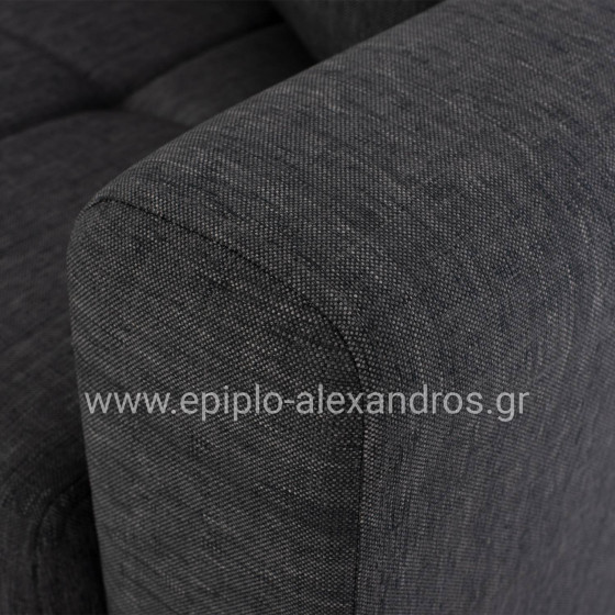 HM3243.03 2-SEATER SOFA-BED, TALL BACK, GREY, 160x84x88cm