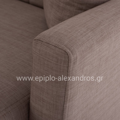 HM3244.02, corner sofa-bed, reversible, brown, 202x140x78H