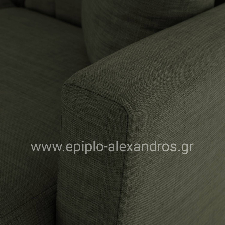 HM3244.05, corner sofa-bed, dark olive, reversible, 202x140x78cm