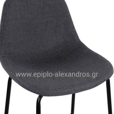 ΣΚΑΜΠΟ VINCENT HM9298.10 ΜΕΣΑΙΟΥ ΥΨΟΥΣ ΓΚΡΙ  ΜΕ ΜΕΤΑΛΛΙΚΑ ΠΟΔΙΑ 47x51x96 εκ.