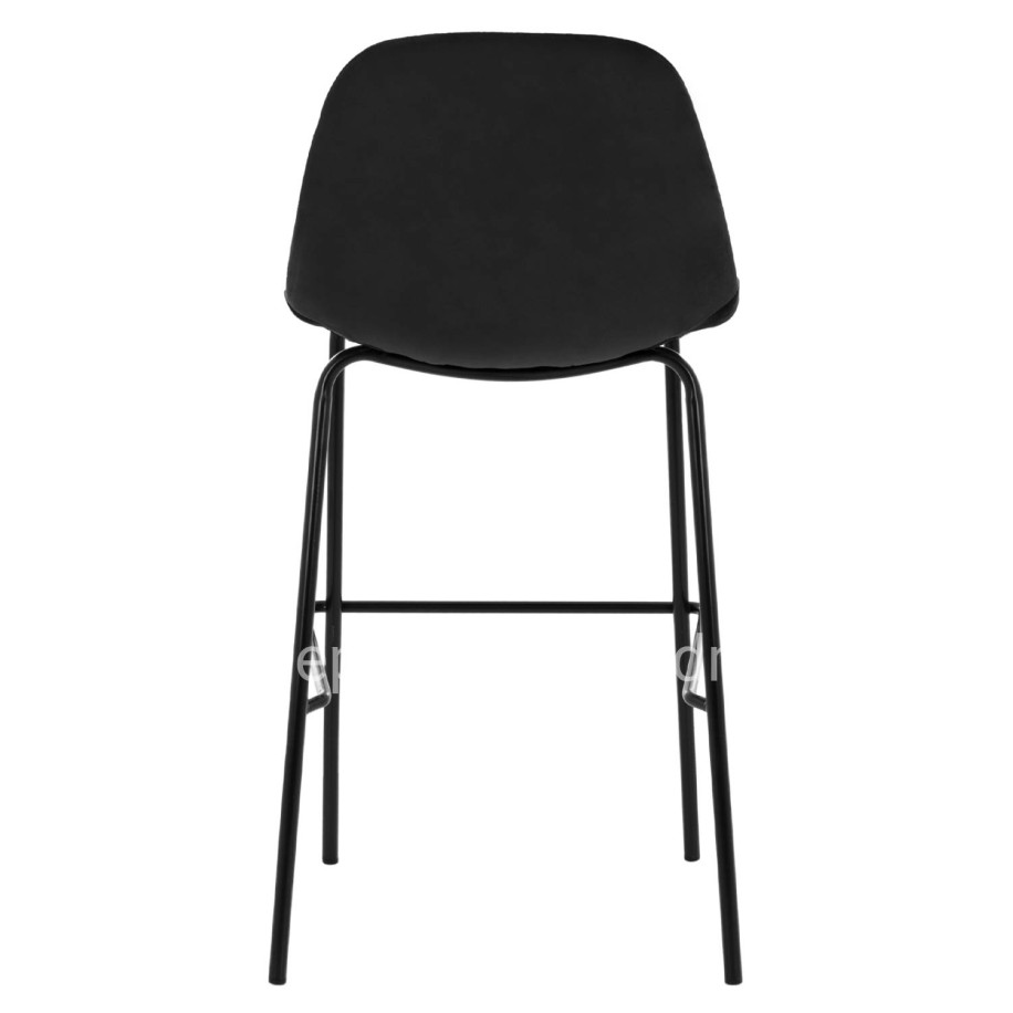 HM9298.14 bar stool VINCENT, black velvet, metal legs, 47x51x96