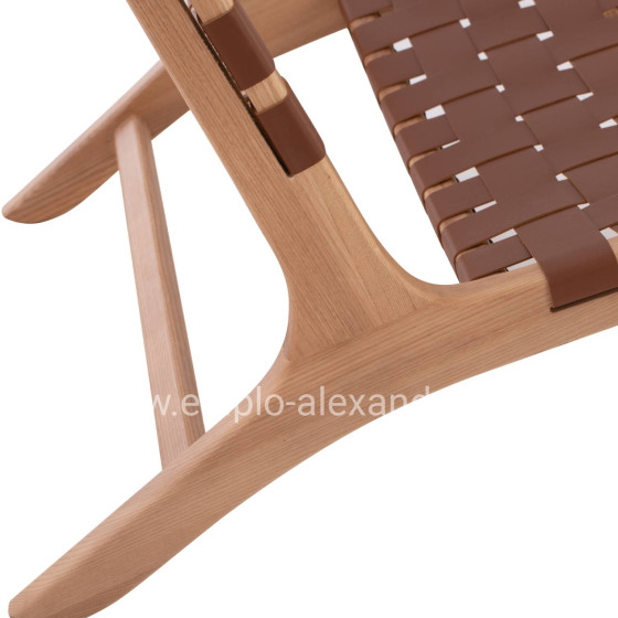 HM9326.01 ARMCHAIR FELIPE TOON WOOD PU knitted 67x70x75H