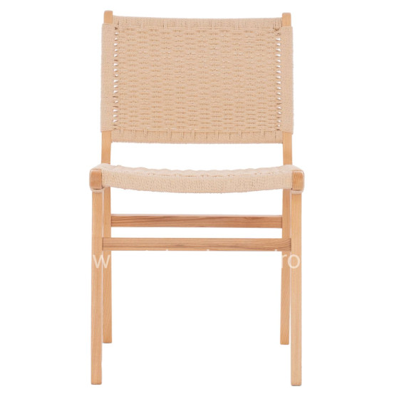 CHAIR HM9330.01 IGNACIO RUBBERWOOD KNITTED NATURAL ROPE 50X60X87H