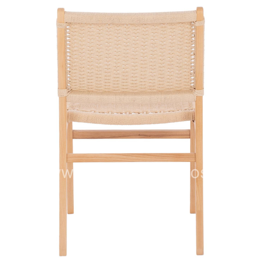 CHAIR HM9330.01 IGNACIO RUBBERWOOD KNITTED NATURAL ROPE 50X60X87H
