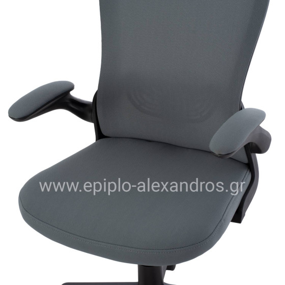 Office Chair FB91178.10, black frame, grey mesh fabric, 60x56x105