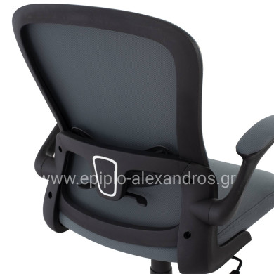 Office Chair FB91178.10, black frame, grey mesh fabric, 60x56x105