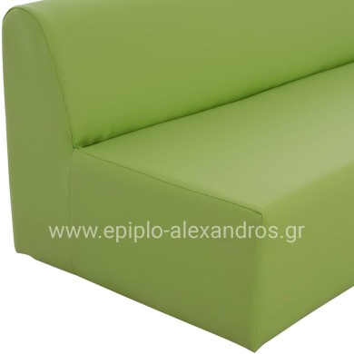 SOFA FOR KIDS HM3258.160, FOAM FILLINGS, PU LEATHER, LIME, 160x60x55