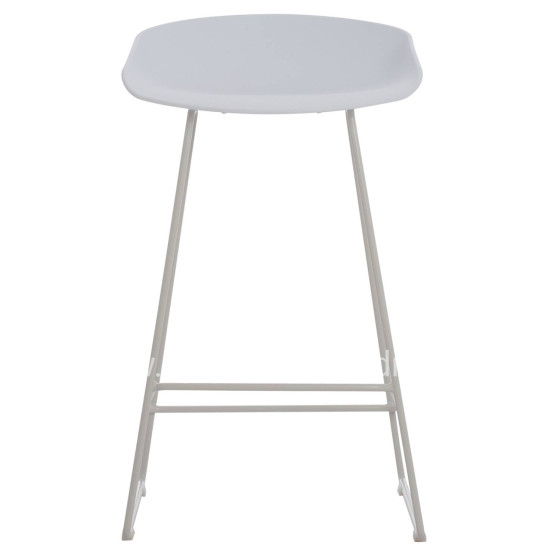 BAR STOOL HM9299.01, WHITE, MEDIUM HEIGHT, 44x44x74