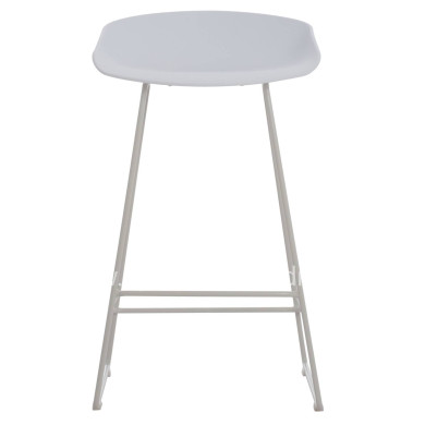 BAR STOOL HM9299.01, WHITE, MEDIUM HEIGHT, 44x44x74