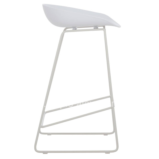 BAR STOOL HM9299.01, WHITE, MEDIUM HEIGHT, 44x44x74