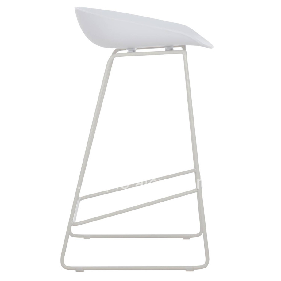BAR STOOL HM9299.01, WHITE, MEDIUM HEIGHT, 44x44x74