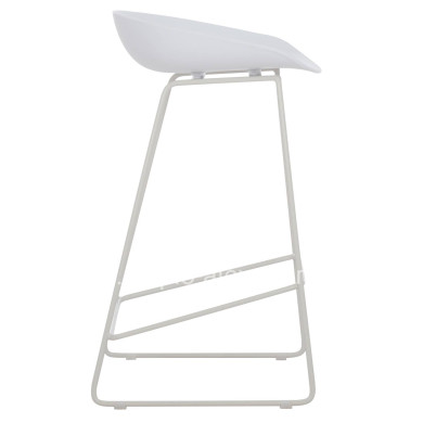 BAR STOOL HM9299.01, WHITE, MEDIUM HEIGHT, 44x44x74