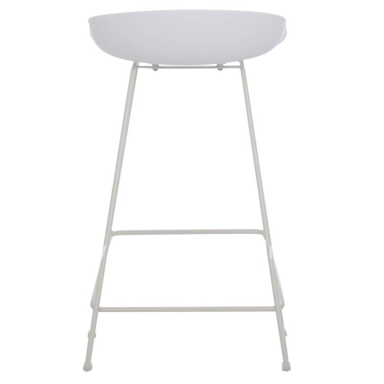 BAR STOOL HM9299.01, WHITE, MEDIUM HEIGHT, 44x44x74