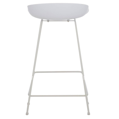 BAR STOOL HM9299.01, WHITE, MEDIUM HEIGHT, 44x44x74