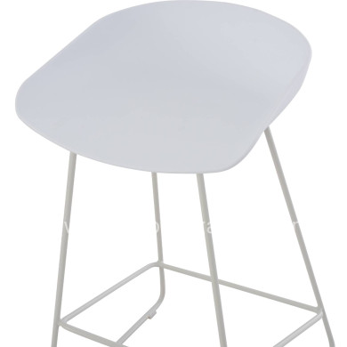BAR STOOL HM9299.01, WHITE, MEDIUM HEIGHT, 44x44x74
