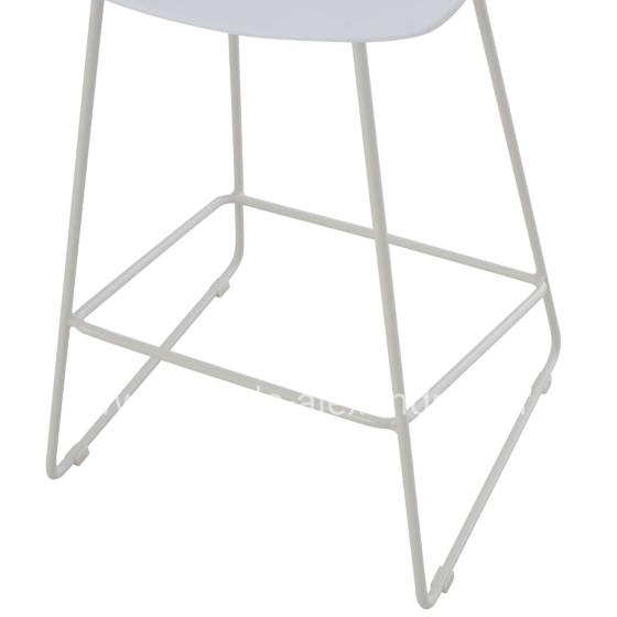 BAR STOOL HM9299.01, WHITE, MEDIUM HEIGHT, 44x44x74
