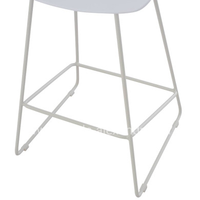 BAR STOOL HM9299.01, WHITE, MEDIUM HEIGHT, 44x44x74
