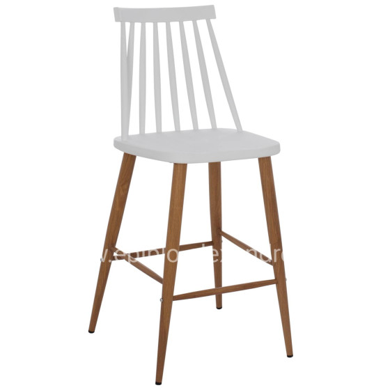 BAR STOOL HM9300.01 WHITE MEDIUM HEIGHT 43x45x97Η