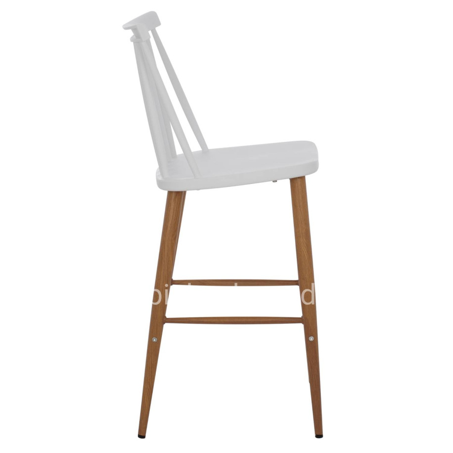 BAR STOOL HM9300.01 WHITE MEDIUM HEIGHT 43x45x97Η