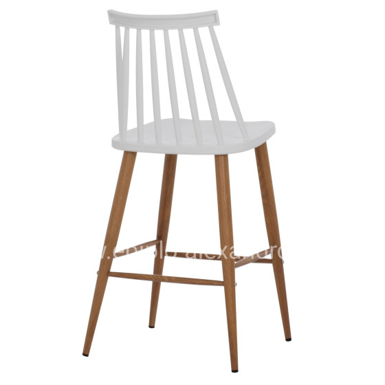 BAR STOOL HM9300.01 WHITE MEDIUM HEIGHT 43x45x97Η