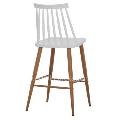 BAR STOOL HM9300.01 WHITE MEDIUM HEIGHT 43x45x97Η