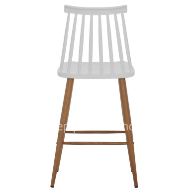 BAR STOOL HM9300.01 WHITE MEDIUM HEIGHT 43x45x97Η