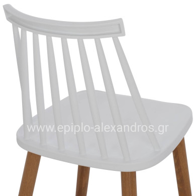 BAR STOOL HM9300.01 WHITE MEDIUM HEIGHT 43x45x97Η